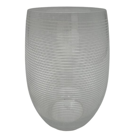 Vintage Stemless Wine Glasses by Mikasa in Pattern Cheers Set of 4 - Picture 5 of 8